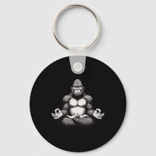 Porte-clés Gorille de méditation Yoga Pose Animal relaxant