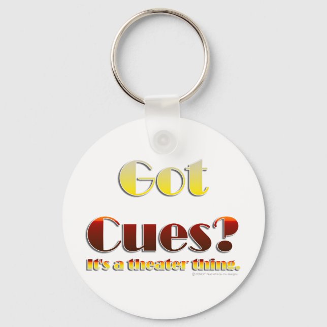 Porte-clés Got Cues? (Text Only) (Recto)
