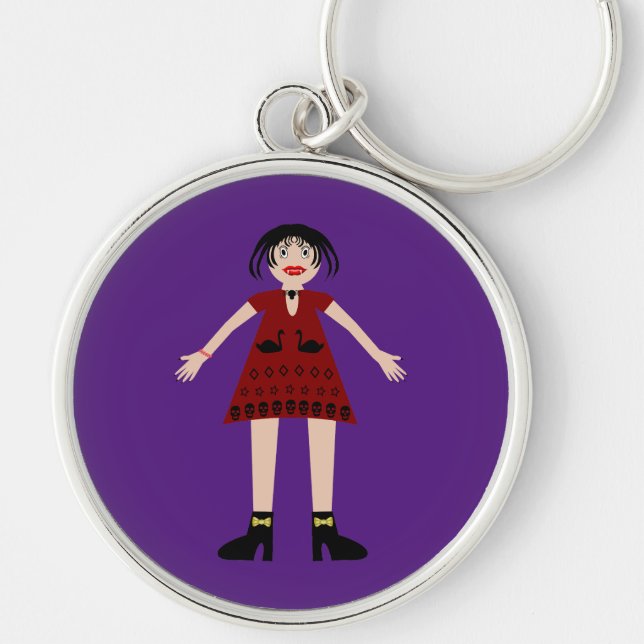 Porte-clés Gothique Halloween Vampire Lady (Devant)