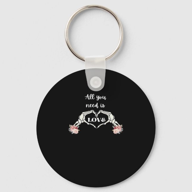 Porte-clés Gothique Valentines Classique - Squelette Mains Co (Recto)