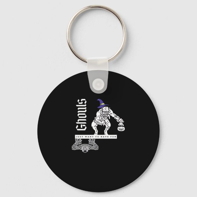 Porte-clés Gouls Juste Pour S'Amuser Drôle Halloween Gouls Et (Recto)