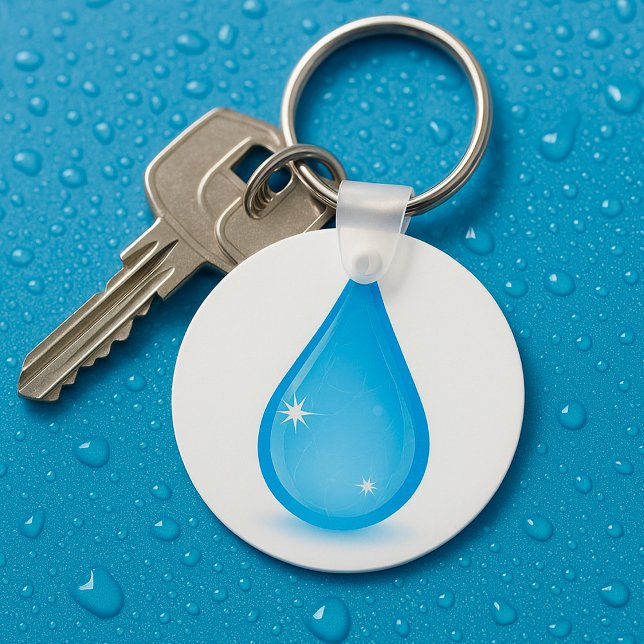 Porte-clés Goutte d'Eau Brillante (Créateur téléchargé)