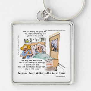 Porte-clés Gov Scott Walker Drôle Drôle Cadeaux Satiriques Te
