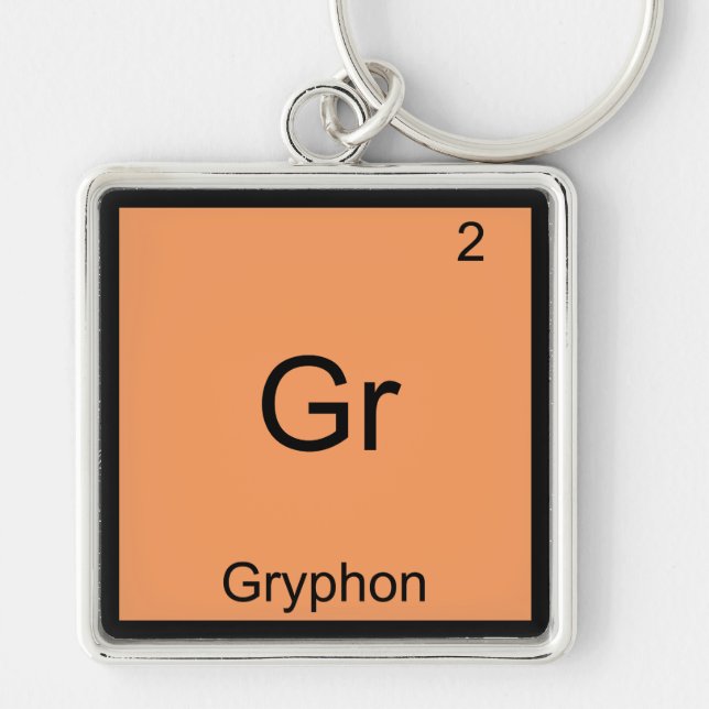 Porte-clés Gr - Griffin Funny Chimie Élément Symbole Tee (Devant)