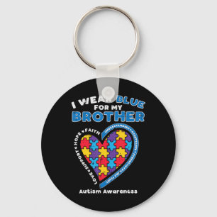 Porte-clés Grab this cute Puzzle I Wear Blue For My Brother T