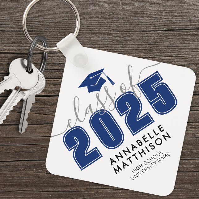 Porte-clés Graduate Blue Graduate (Graduate Blue Graduation keychain)