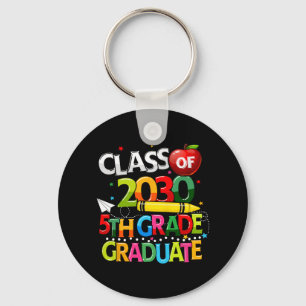 Porte-clés Graduate Cl De 2030 Jour Dernier De L'École Garçon
