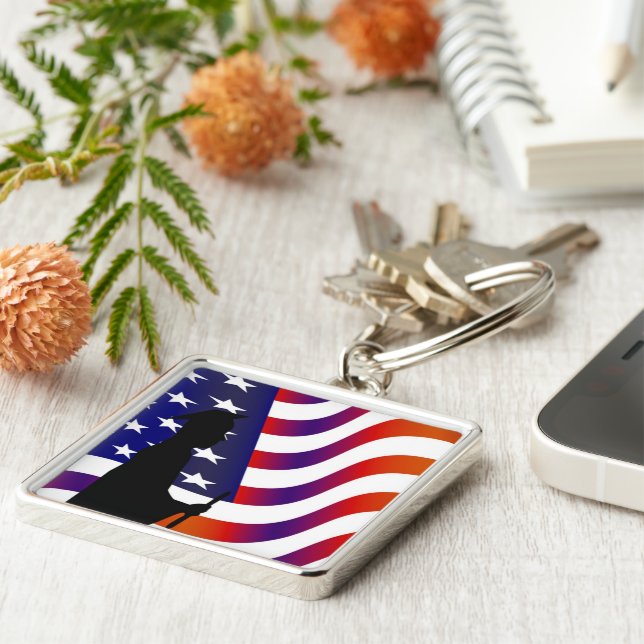 Porte-clés Graduate#-Premium Carré Porte - clé (Côté)