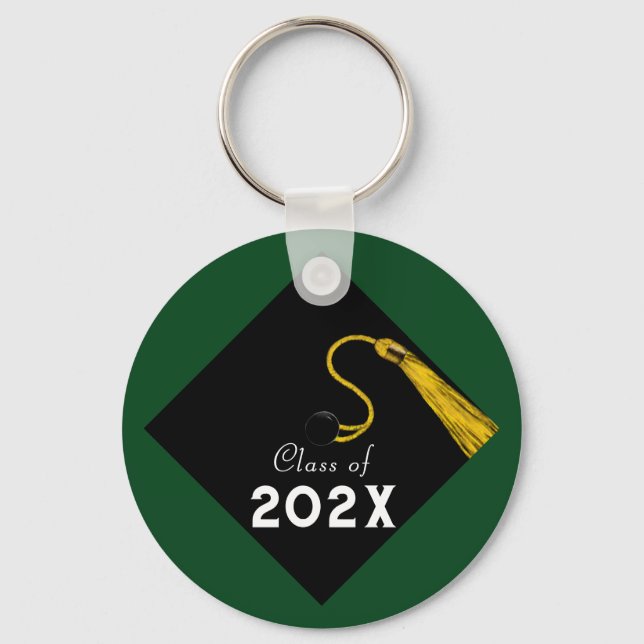 Porte-clés Graduation 2025 Green Keepsaké (Recto)