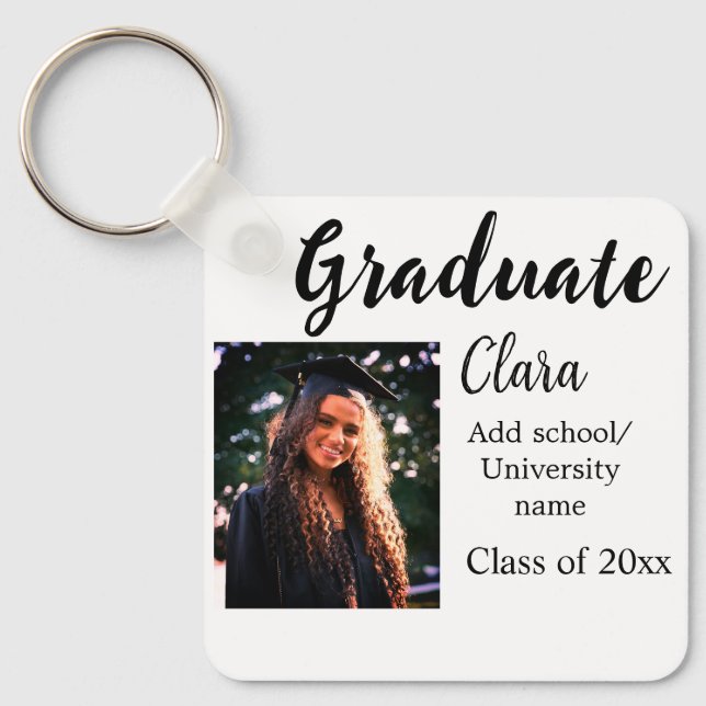 Porte-clés Graduation ajouter nom classe de 20xx félicitation (Recto)