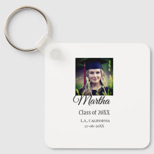 Porte-clés Graduation fgrats ajouter nom photo ville date cla