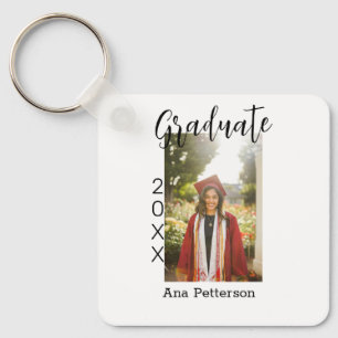 Porte-clés Gradué photo moderne classique ajouter nom de l'an