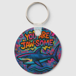 Porte-clés Graffiti pour requins de mâchoires