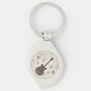 Porte-clés Grains de café-Café-Guitare-Art du café-Musique-
