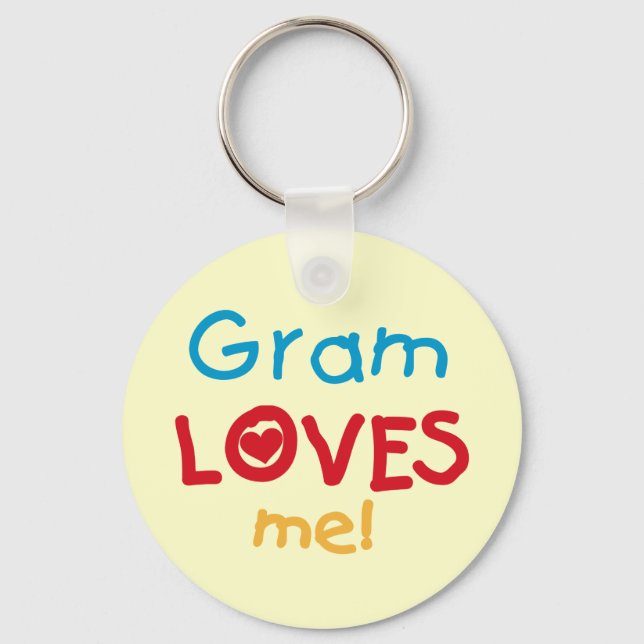 Porte-clés Gram Loves Me T-shirts et cadeaux (Recto)