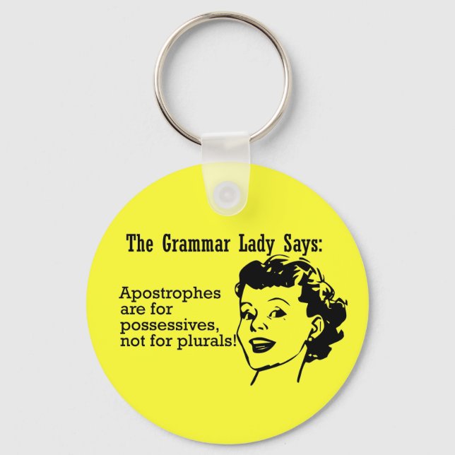 Porte-clés Grammar Lady Apostrophes Porte - clé (Recto)