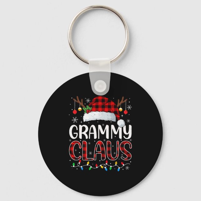 Porte-clés Grammy Claus Christmas Lights Pajama Family Matchi (Recto)