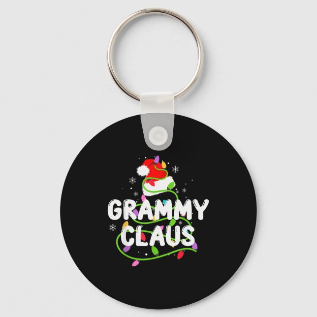 Porte-clés Grammy Claus Funny Christmas Lights Pajama Family  (Recto)
