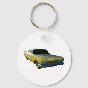 Porte-clés Grand aileron jaune 59 Cadillac