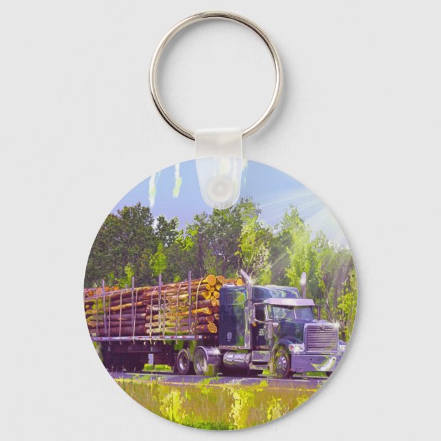 Porte-clés GRAND art d'AMANTS de CAMION de FRET (Recto)