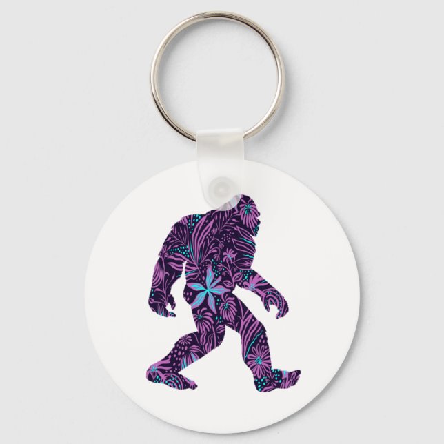 PORTE-CLÉS GRAND BIGFOOT FLORAL    (Recto)