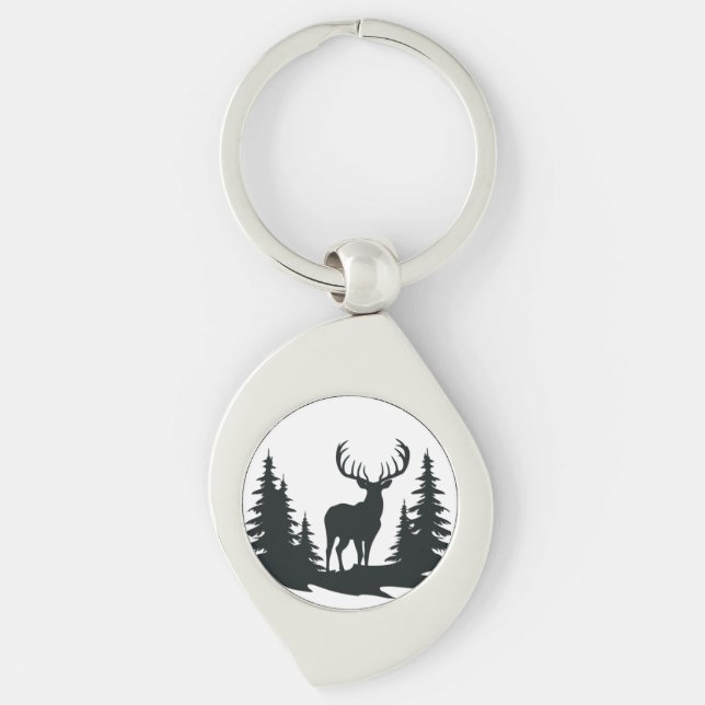 Porte-clés Grand buck parmi les pins Vector  (Devant)