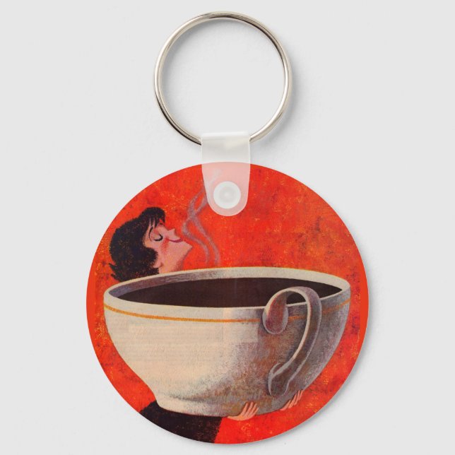 Porte-clés grand buveur de café (Recto)