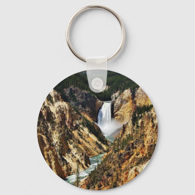 Porte-clés Grand Canyon Du Parc De Yellowstone Donnant Sur To (Recto)