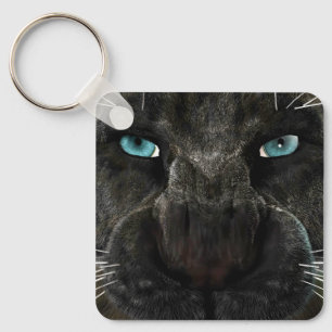 Porte-clés Grand Chat Panther Noir