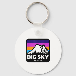 Porte-clés Grand ciel ski montana snowboard famille ski