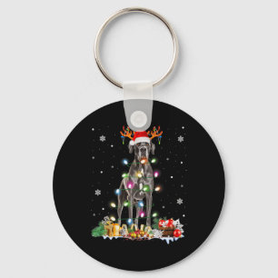 Porte-clés Grand Danse Noël Santa Hat Fairy Lights Pyjama