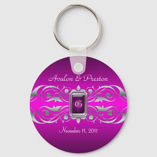 Porte-clés Grand-Duchesse Silver Monogram Porte - clé rose (Recto)
