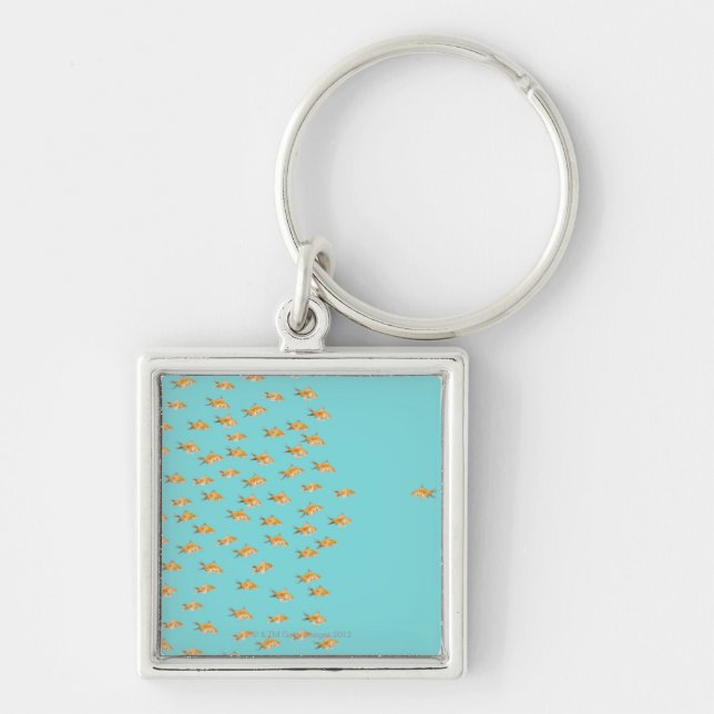 Porte-clés Grand groupe du poisson rouge faisant face à un (Devant)