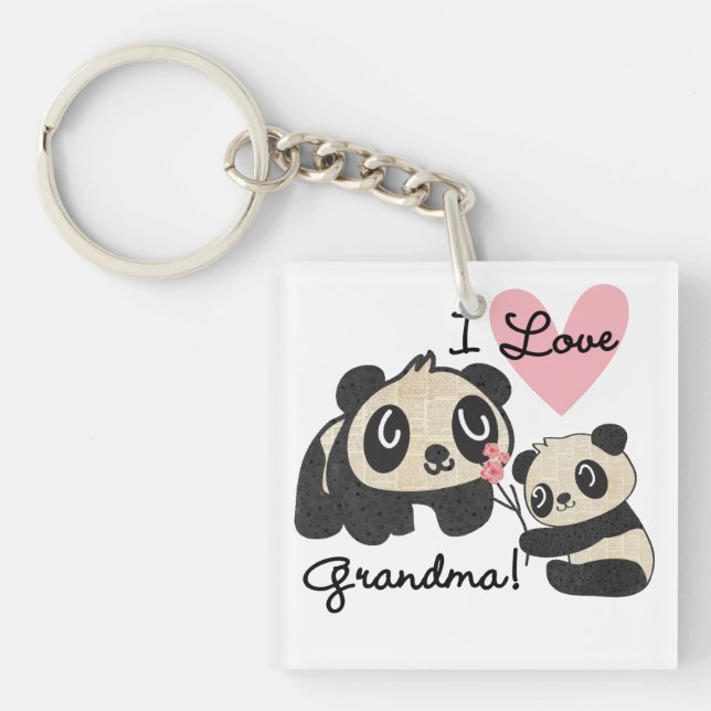 Porte-clés Grand-maman d'amour des ours panda I (Devant)