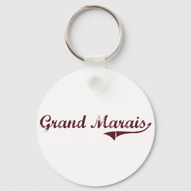 Porte-clés Grand Marais Minnesota Classic Design (Recto)