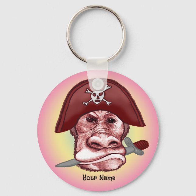 Porte-clés Grand Méchant Singe Pirate  (Recto)