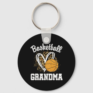 Porte-clés Grand-mère de basket-ball Leopard Heart