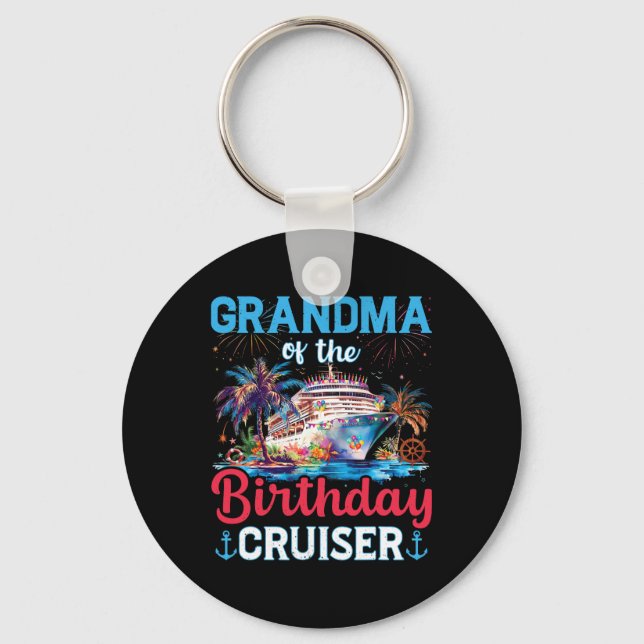 Porte-clés Grand-Mère De L'Anniversaire Cruiser Funny Cruise  (Recto)