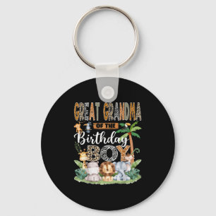 Porte-clés Grand-Mère De L'Anniversaire Garçon Jungle Safari