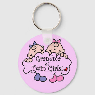 Porte-clés Grand-mère de Twin Girls Tshirts et cadeaux