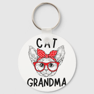 Porte-clés Grand-mère Devon Rex Amoureux de les chats Chat Na