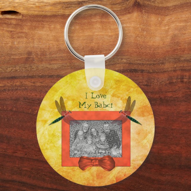 Porte-clés Grand-mère polonaise Aime Ma Bébé libellule (Recto)