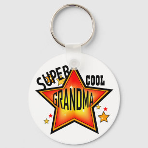 Porte-clés Grand-mère Super Cool Star Grand-mère Drôle Porte