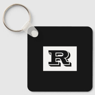 Porte-clés Grand Monogramme Noir Gras et Contourné, Noir