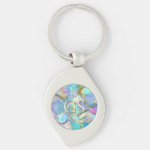 Porte-clés Grand monogramme ou nom sur Opal