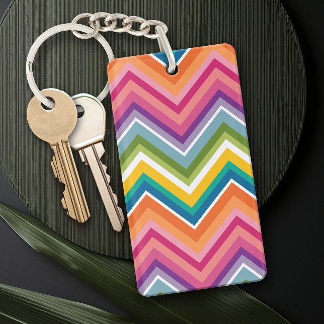 Porte-clés Grand Motif coloré Chevron (Créateur téléchargé)