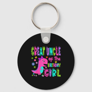 Porte-clés Grand oncle de la fille d'anniversaire saurus rex