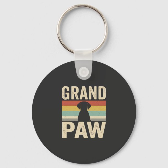 Porte-clés Grand Paw Chien Rétro Vintage (Recto)