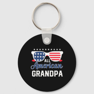 Porte-clés Grand-Père Américain 4 Juillet Usa Sungles Mens Ca