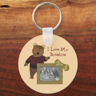 Porte-clés Grand-père polonais Aime Mon Ours Dziadzia
